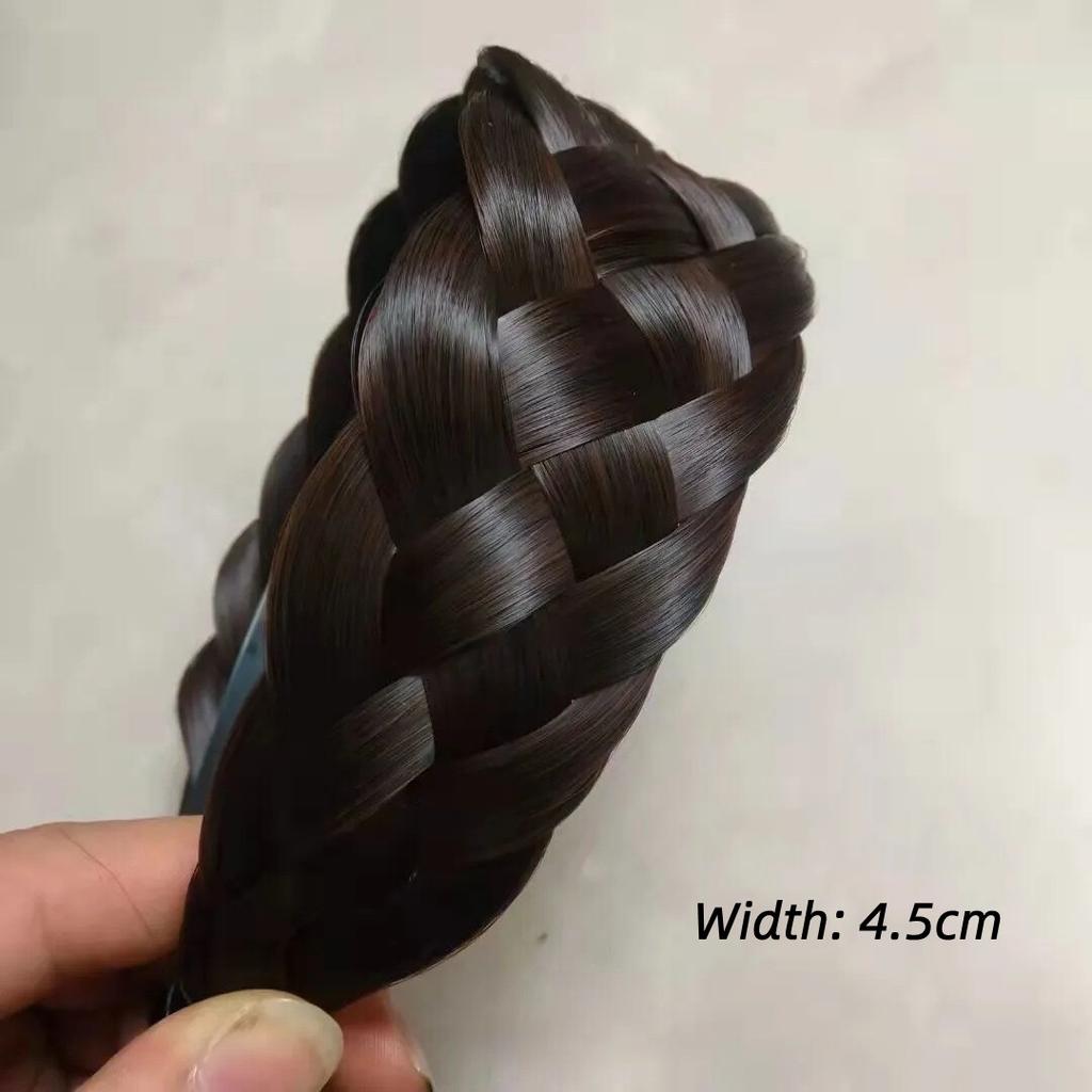 Perücke Geflochtene Stirnbänder für Frauen Fischgrätenmuster Breit Gedreht Haarband Handgefertigt Kopfreifen Haarband Styling Kopfbedeckung Accessoires Geschenk