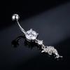 Mixed-Style Navel Piercing For Women Sexy Body Belly Piercings Rhinestone Butterfly Curved Belly Button Rings