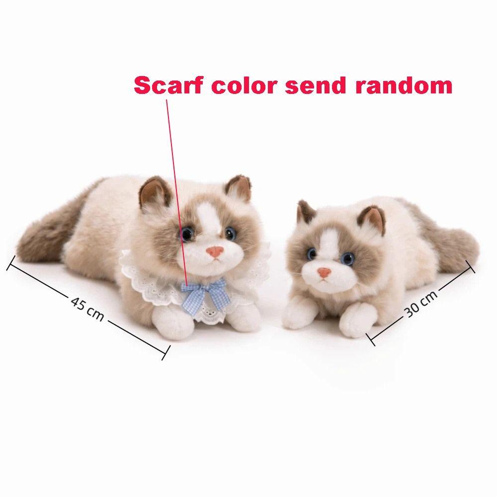 Soft Stuffed Cat Doll Ragdoll Cat Plush Cat Doll Interactive Toys Simulation Cat Plush Toys Girls