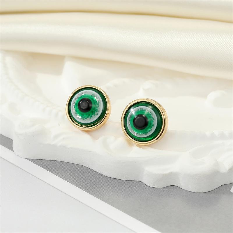 Wish eyes round earrings simple personality niche versatile stud earrings earrings