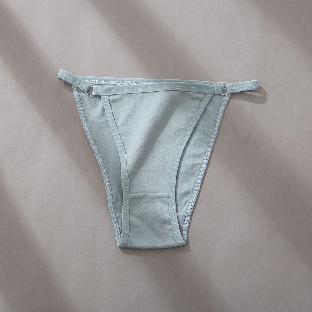 Damen-Slips dünner Bund niedrige Taille Baumwoll-Slips Ring sexy Damen-Bikini-Slips L