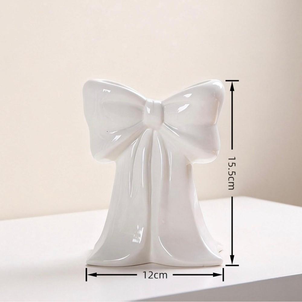 Handcrafted Ceramic Bow Vase Pink Coquette Ceramic Plant Pot Elegant Flower Vase  Holiday Decor
