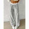 Lässige Gerade Hose Damen Modische Gestreifte Bodenlange Hose