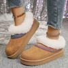 Autumn and winter new wool mouth foot cover low-top velvet cotton shoes women's cross-border large-size warm cloth thick-soled snow boots