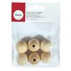 Boules en bois brut, percées, 25mm, forage 6mm, 6pces