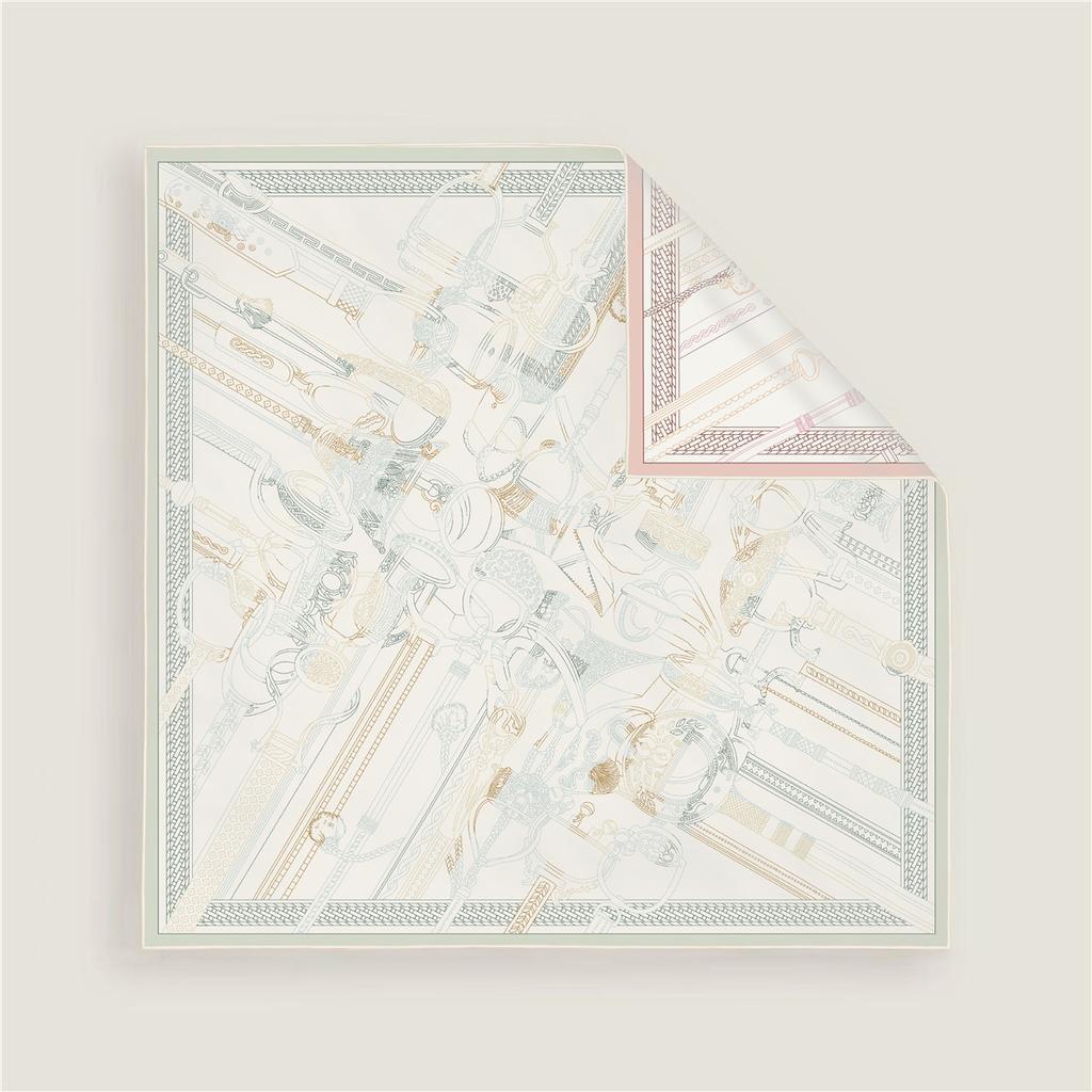 70CM Docorative Double-Side Printed Twill Silk Scarf Roll Edge High Quality Women Scarf Wraps Echarpes Foulards