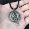 Nordic Charm Necklace Viking Crow Pendant Black Bird Celtic Crow Necklace Men's Popular Ornament