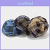 Vintage Baskenmütze für Damen und Herren Herbst Winter Mode Tartan Newsboy Kappe