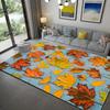 Crystal Velvet Living Room Bedroom 3D Printed Carpet Floor Mat, Living Room Coffee Table Floor Mat Production