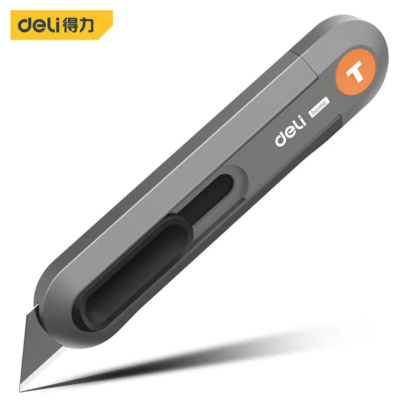 Deli Utility Knife Sk2 Blade High-quality Tool Buttons Self-locking Paper Cutting Utility Knife Office Furniture Supplies