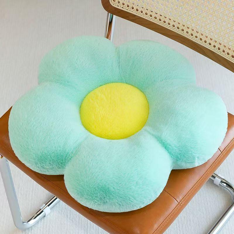 Cushion Flower Circular Shape Cloth with Soft Nap Office Classroom Chair Cushion Couch Pillow Bedroom Floor Winter Thick