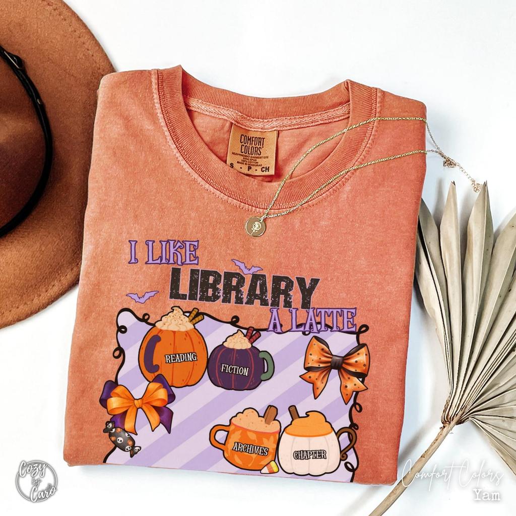 Halloween Librarian T-Shirt, Library Sciences Grad Gift, Autumn School Librarian Shirt, Reading Teacher, Bookkeeper, Funny Archivist Tee