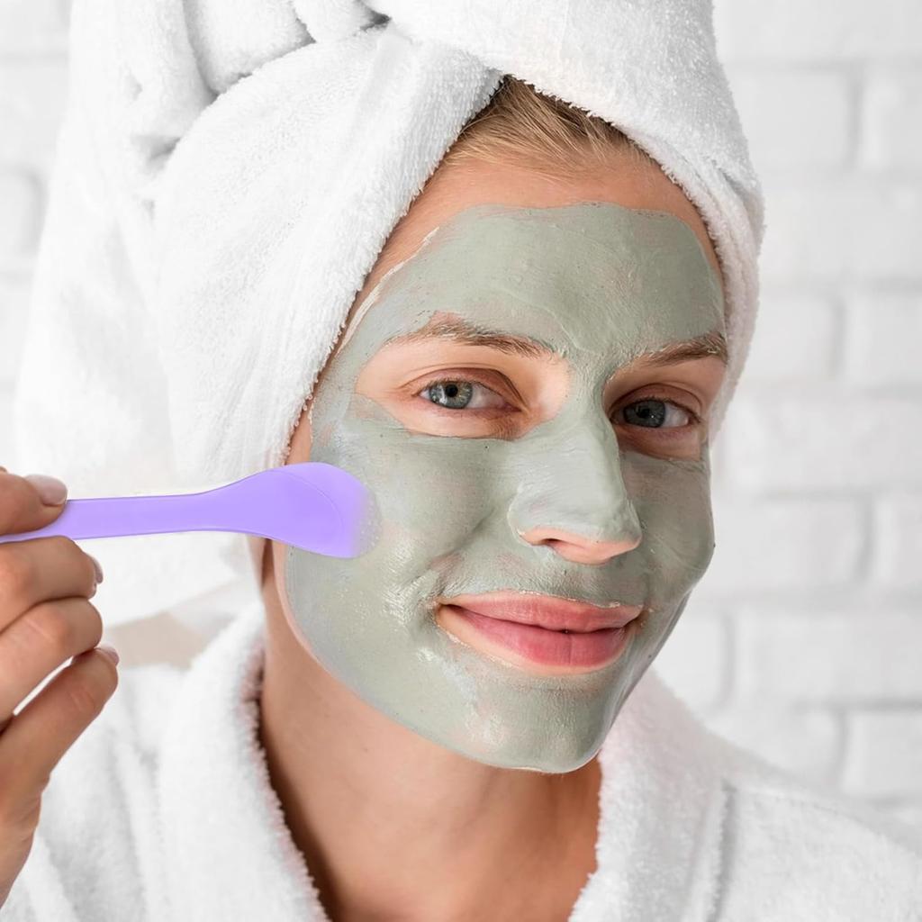 6PCS Makeup Scoops Spatulas Plastic Beauty Spoon Facial Cream Brush Reusable Cosmetic Mask Mixing Scoop Tool for Lotions Cream and Sampling Tool