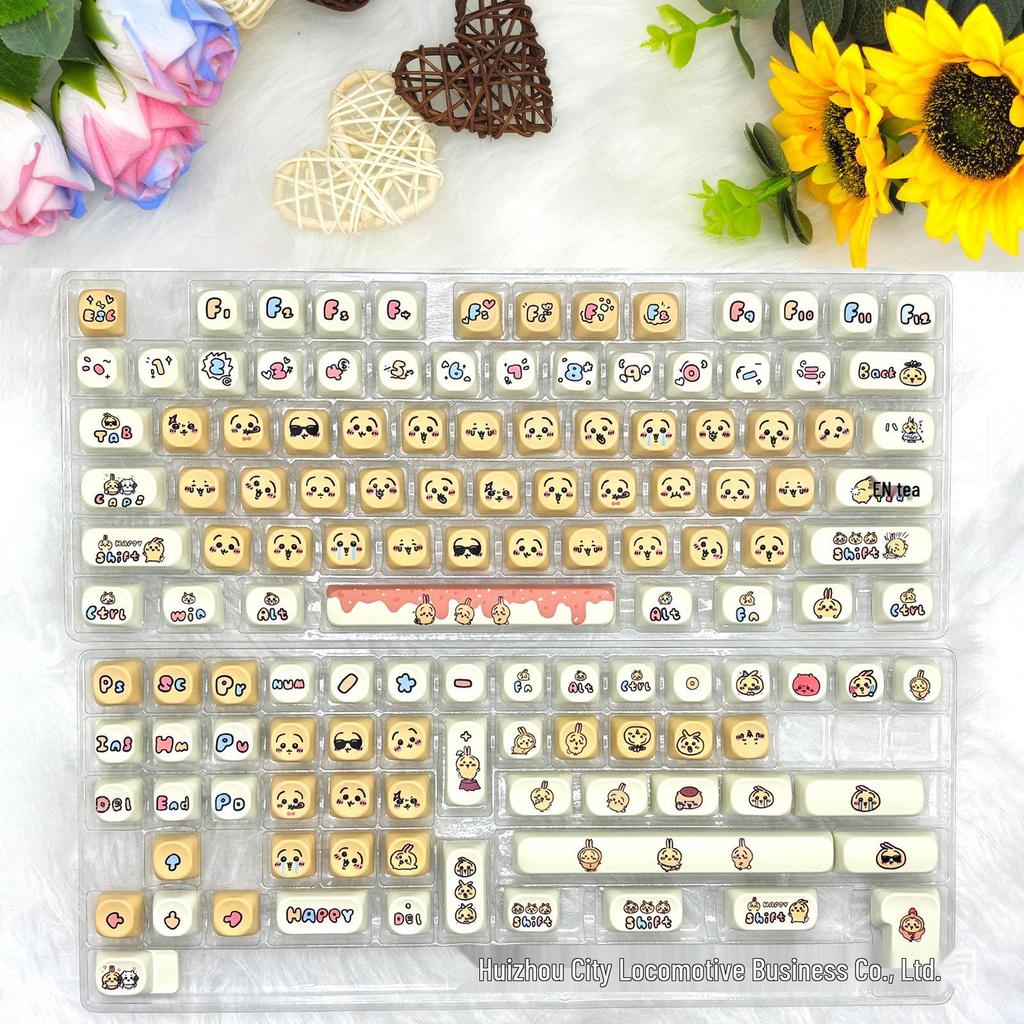 Usagi Cute Personality Theme Five-Sided Dye-Sublimation Mechanical Keyboard Keycaps