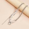 Stylish Pearls Accented Heart Shaped Necklace With Adjustable Length Jewelry For Daily Wear And Special Occasions