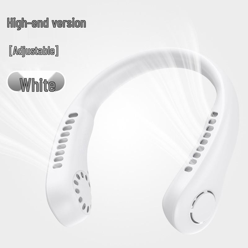 Ice Porcelain Silent Cooling Neck Fan - Rechargeable, Leafless Mini Air Conditioner 211*195.5*55.8 mm силикон белый