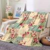 Vintage Floral Patchwork Home Customize Your Name Blankets Soft And Cozy Lightweight For All Seasons Perfect For Picnics Sofa Office Bed Living Room