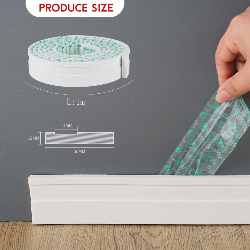 Thickened Wall Baseboard Anti-collision Wall Sticker High Quality Molding Trim  Living Room
