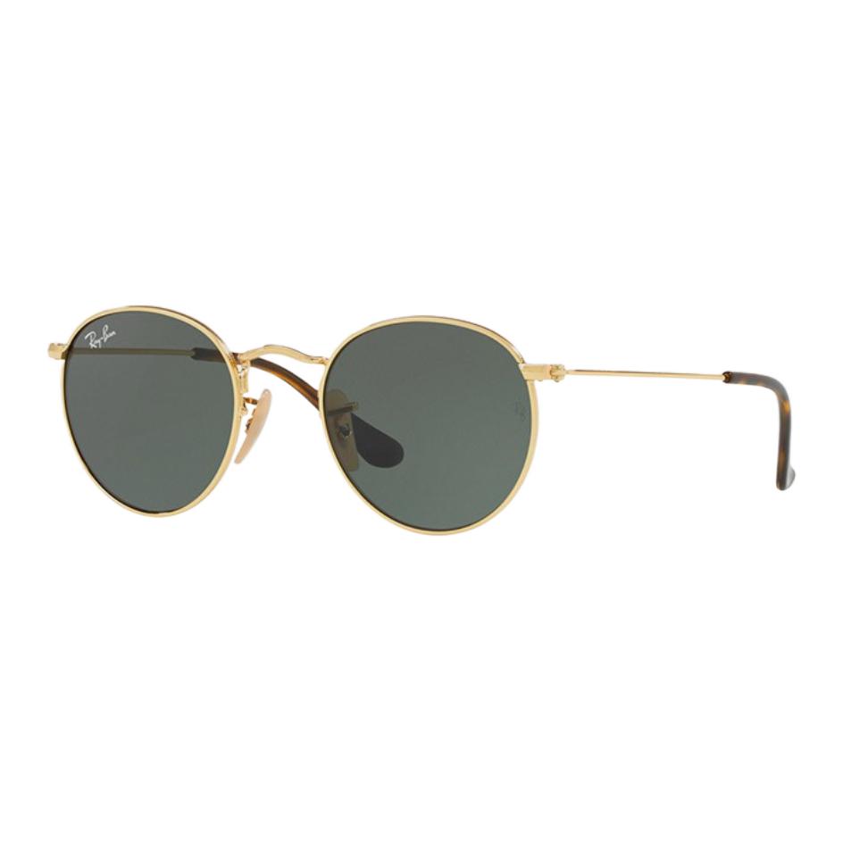 RayBan Alloy Aviator Metal Sunglasses with Gold Frame and Green Lenses Kids'
