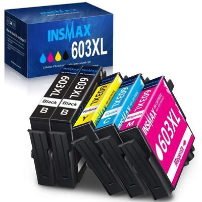 Ink Cartridges - INSMAX - 603XL - Compatible Epson - Pack of 5 - Black
