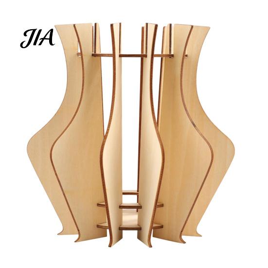 Handmade Wooden Art Piece Puzzle Flower Vase, Arrangement Display Stand for Placing Flowers & Artistic Floral Base Artificial Flowers, Suitable