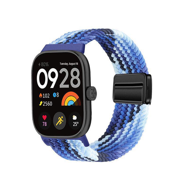 Compatible with Xiaomi Band 8/9 Pro and Redmi Watch 4/5/6: Magnetic Buckle Woven Strap