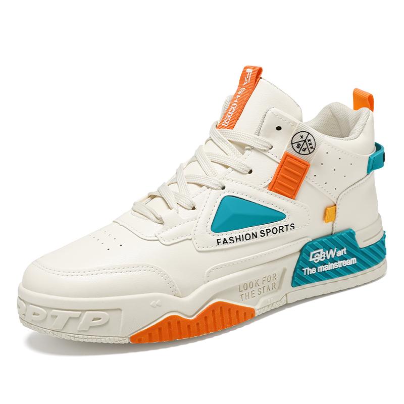 Herren Freizeitschuhe Hochgeschnitten Bequem Rutschfest Modisch Flache Laufschuhe Outdoor-Sport Dicke Sohle Skateschuhe für Herren