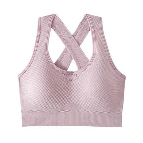 Women Vest Bra Anti-snagging Shockproof Sport Jogging Underwear Hollow Back Detachable Pads Quick Heat