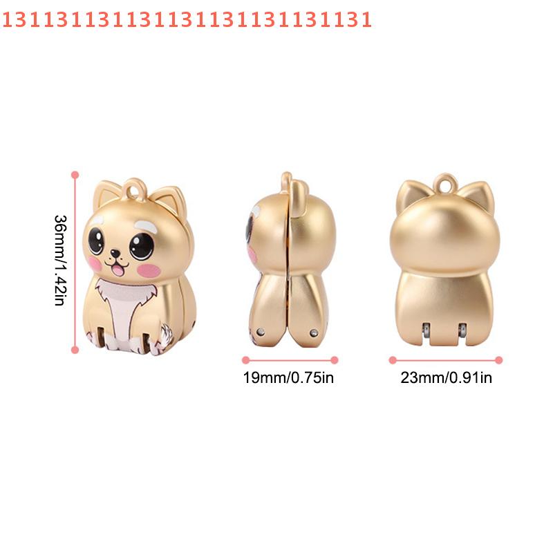 Portable Fingernail & Toenail Clippers 3D Dog Keychain Foldable Nail Cutter Stainless Steel Rotary Manicure Trimmer