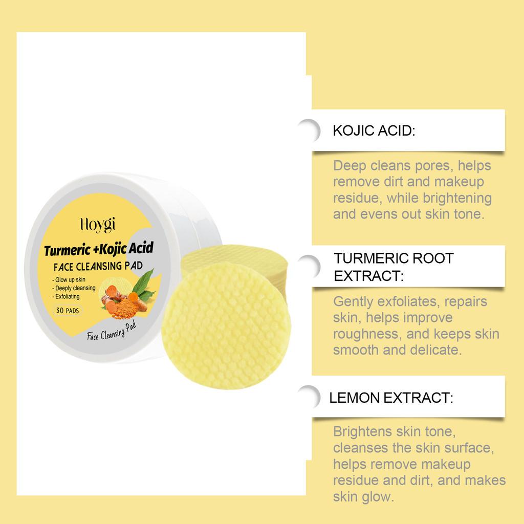 Hoygi Gentle Turmeric Cleansing Pads For Deep Pore Cleansing And Hydration