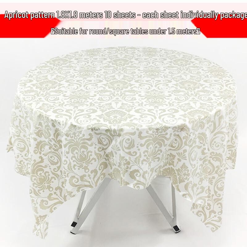 10-Pack Disposable Round Tablecloths