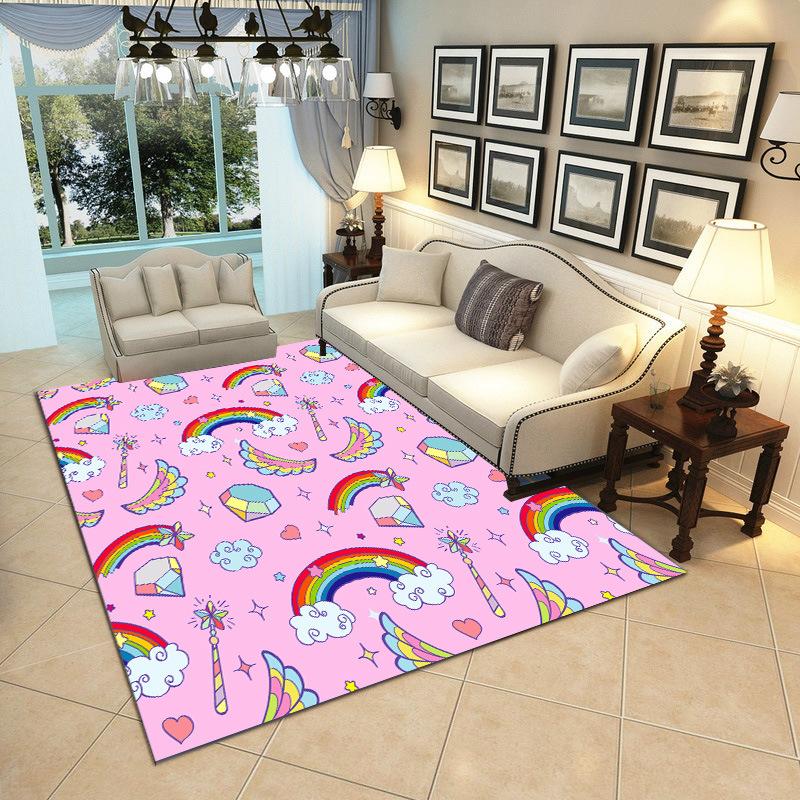 Living Room Fully Paved Home Bathroom Bedroom Non-slip Door Carpet New Cartoon Cute Carpet Floor Mat