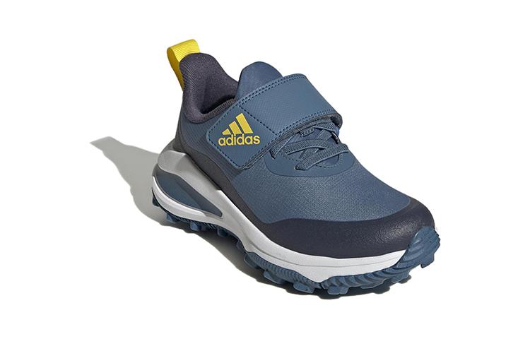 Adidas Fortarun Slip Resistant Abrasion Resistant Low top Kids' Running Shoes Blue Black Children Aged 3 7 Years Old GZ1814