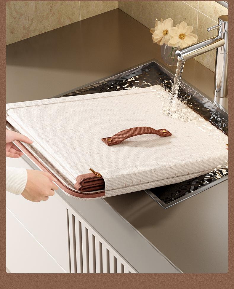 Tianshan Cotton & Linen Zipper Storage Box with Lid for Clothes & Toys