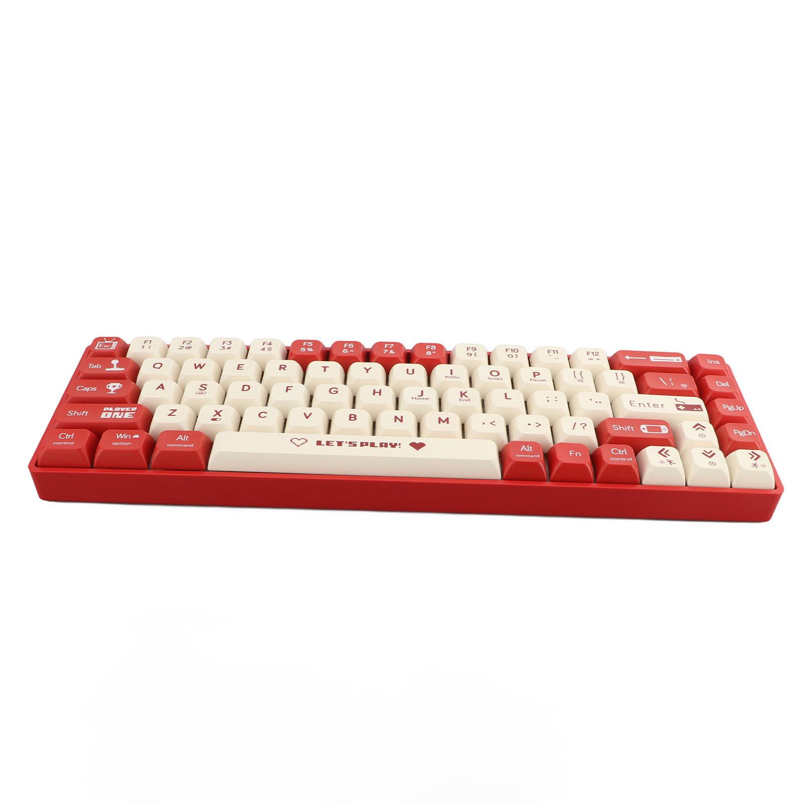 

68 клавиш проводной механическая игровая клавиатура с возможностью горячей замены динамическая подсветка красный переключатель механический