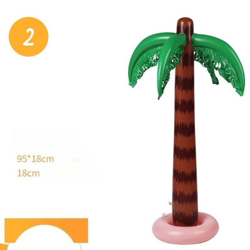 Pvc Inflatable Cactus Ring Toy, Festival Decoration Ornament, Cactus Potted Plant Inflatable Coconut Tree Toy