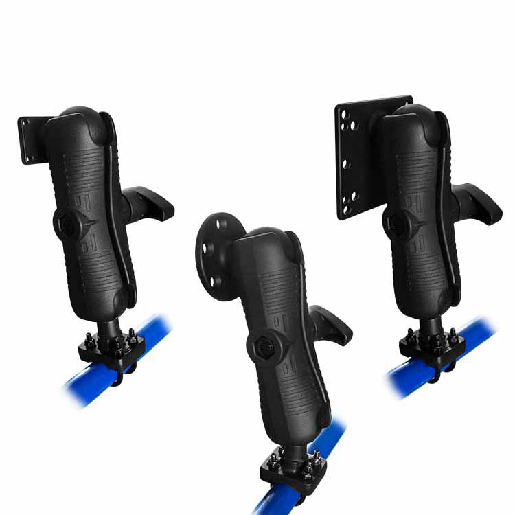 Forklift Dock: Heavy Duty VESA 2.25" Data Terminal Mount with 1233mm Round Tube Clamp
