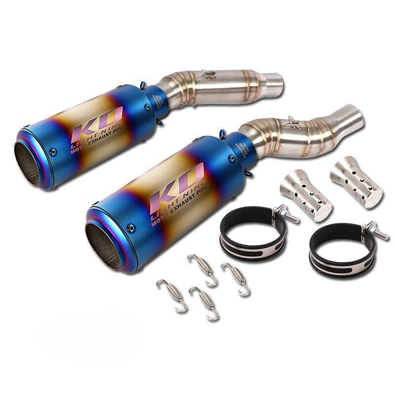 For Kawasaki Z1000 2010-2020 Z1000SX 2010-2019 Motorcycle Exhaust System Left Right Side Mid Pipe Muffler Tube Stainless Steel