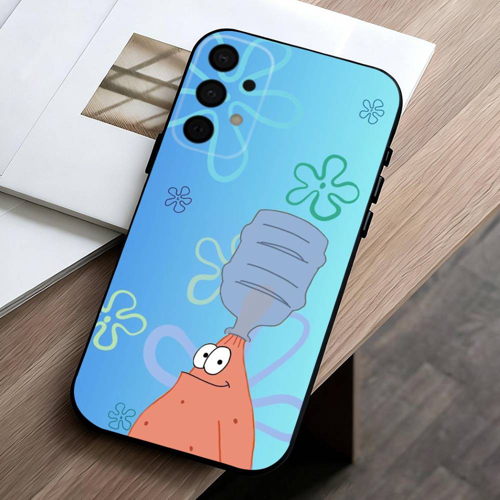 S-Sponge F-Funny B-Bob Animation phone Case For Samsung Galaxy A73,A72,A71,A70,A53,A52,A51,Others Soft Black Shell