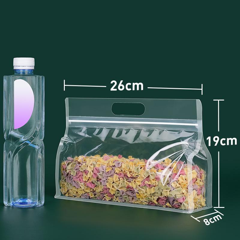 Frosted Transparent Eight-Side Sealed Tea & Food Packaging Bag with Buckle and Self-Supporting Design