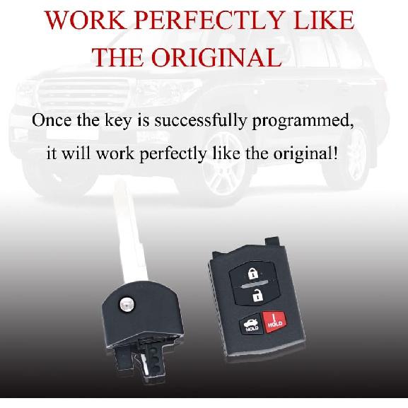 MechanMagic Key Fob Remote Replacement Fits for 2006 2007 2008 2009 2010 2011 2012 2013 2014 2015 Mazda MX-5 Miata/Mazda 3/Mazda 6 BGBX1T478SKE125-01
