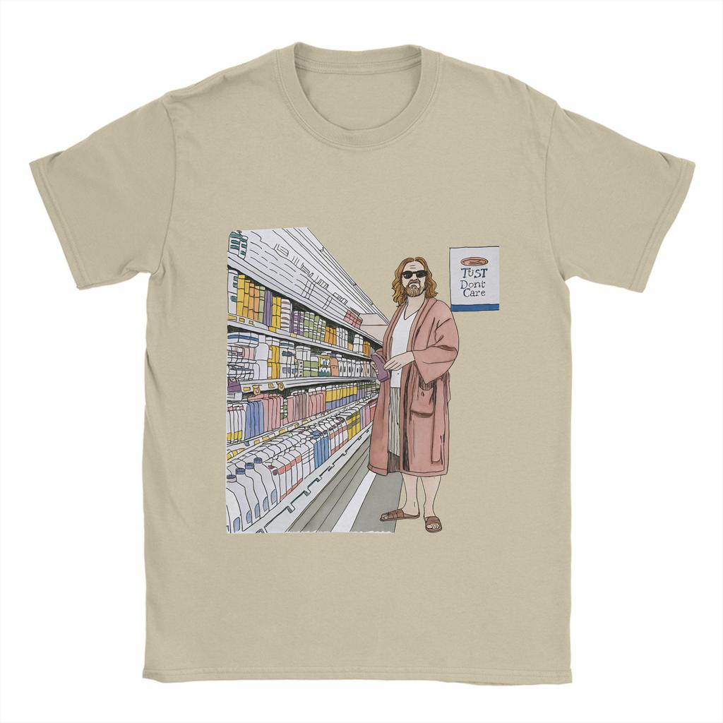The Dude Big Lebowski Men T Shirt Unique Tees Short Sleeve Round Collar T-Shirt 100% Cotton Summer Tops