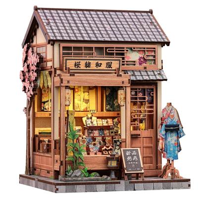 CuteBee Book Nook Dollhouse Miniature House Wooden Puzzle with LED 3D Perfect Gift for Beginners and Middle Schoolers O Kit, Kit, Built-in Lights,