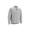 Solid Color Logo Print Stand Collar Long Sleeve Sweatshirt Men Tops Gray 1373799-592