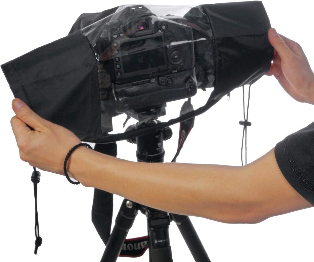 koundeneko Camera Rain DSLR Protective Cover with Transparent and Mirrorless Camera Easy to Perfect for Outdoor and Rain Protection Cover, Window,