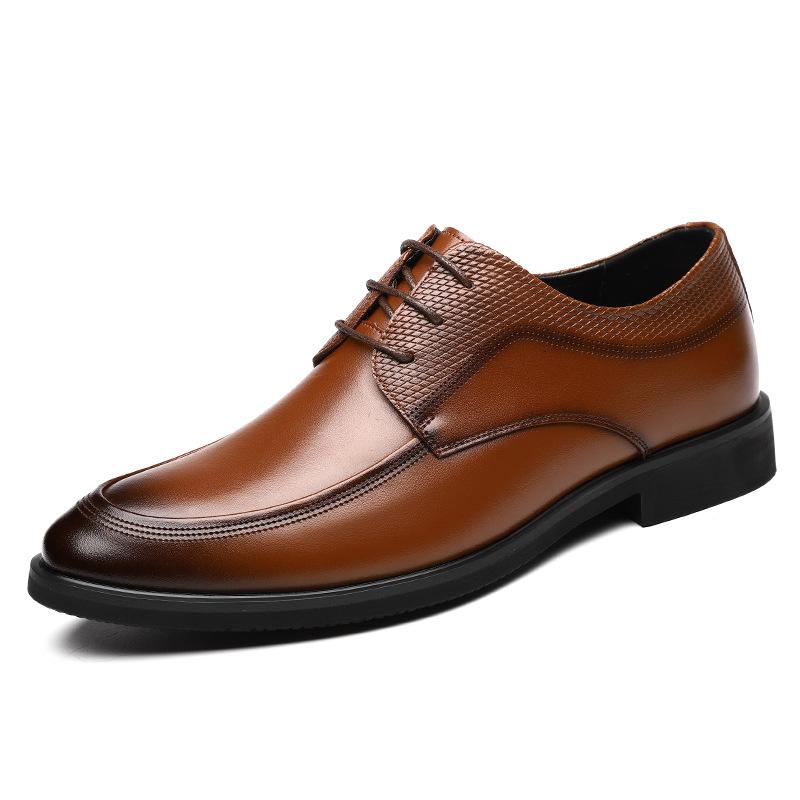 Fashion Men's Business Dress Shoes Summer Breathable Hollow Out Shoe Luxury Casual Leather Shoes for Men Lace Up Oxford Shoe Men Shoes