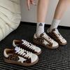 [Fanfuna] Retro Leopard Print Star Shoes Women's Old German Training Shoes 2025 Autumn New Niche Casual Board Shoes