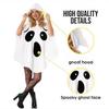 White Hooded Cape, Adult Ghost Outfit, Horror Soft Fabric, Easy To Durable For Long-Term Use. For Halloween, And