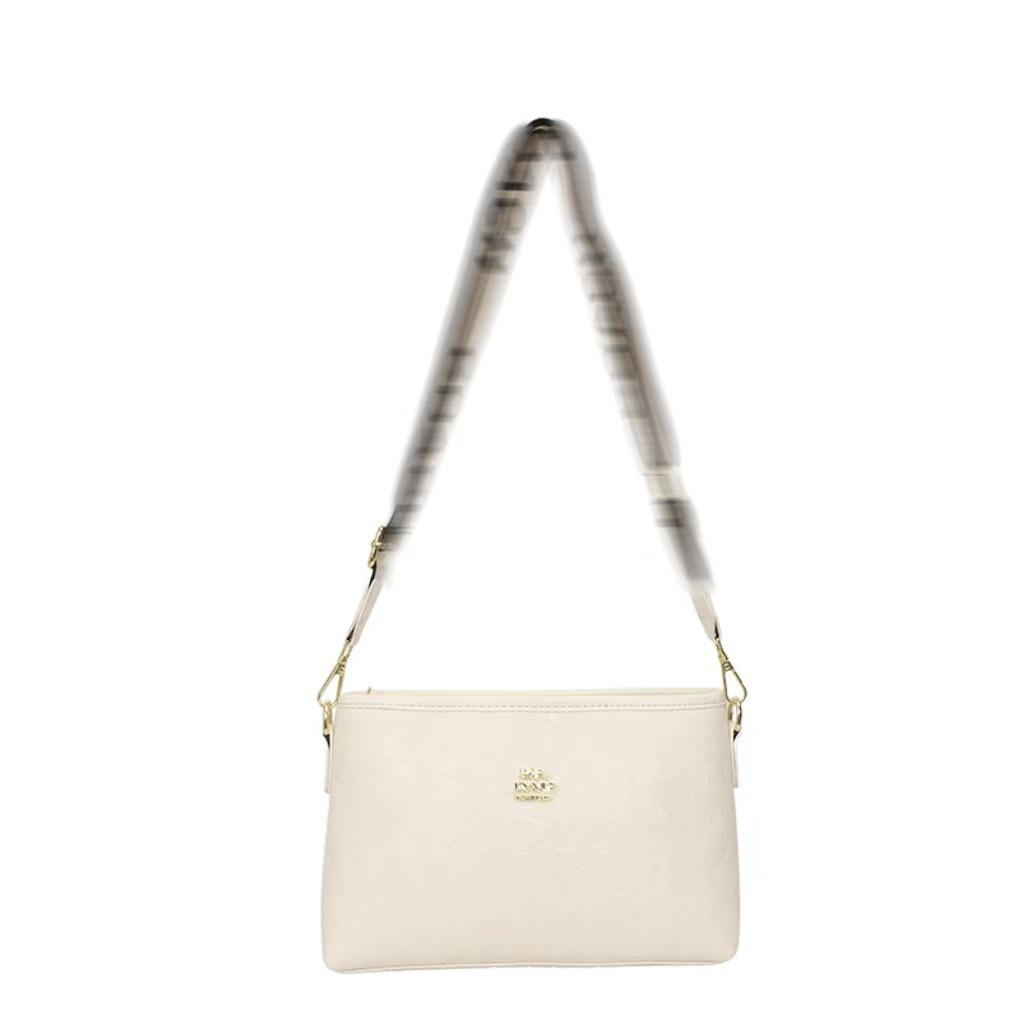 Versatile Women's Handbag: High-End Print with Wide Strap for Shoulder or Crossbody Wear