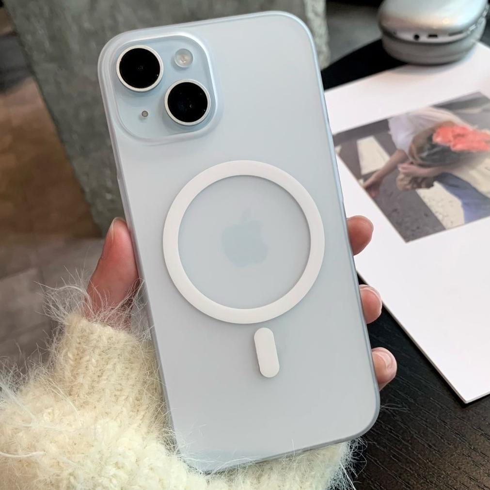 Magnetic Matte Bumper For Magsafe Case For iPhone 16 15 14 Plus 13 12 11 Pro Max Ultra Thin Translucent Shockproof Hard PC Cover